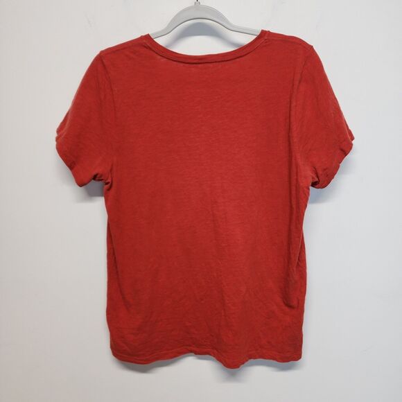 J.Crew Collector Pineapple T-shirt Size L Rust Orange Sequin Cotton Short Sleeve - Picture 5 of 12